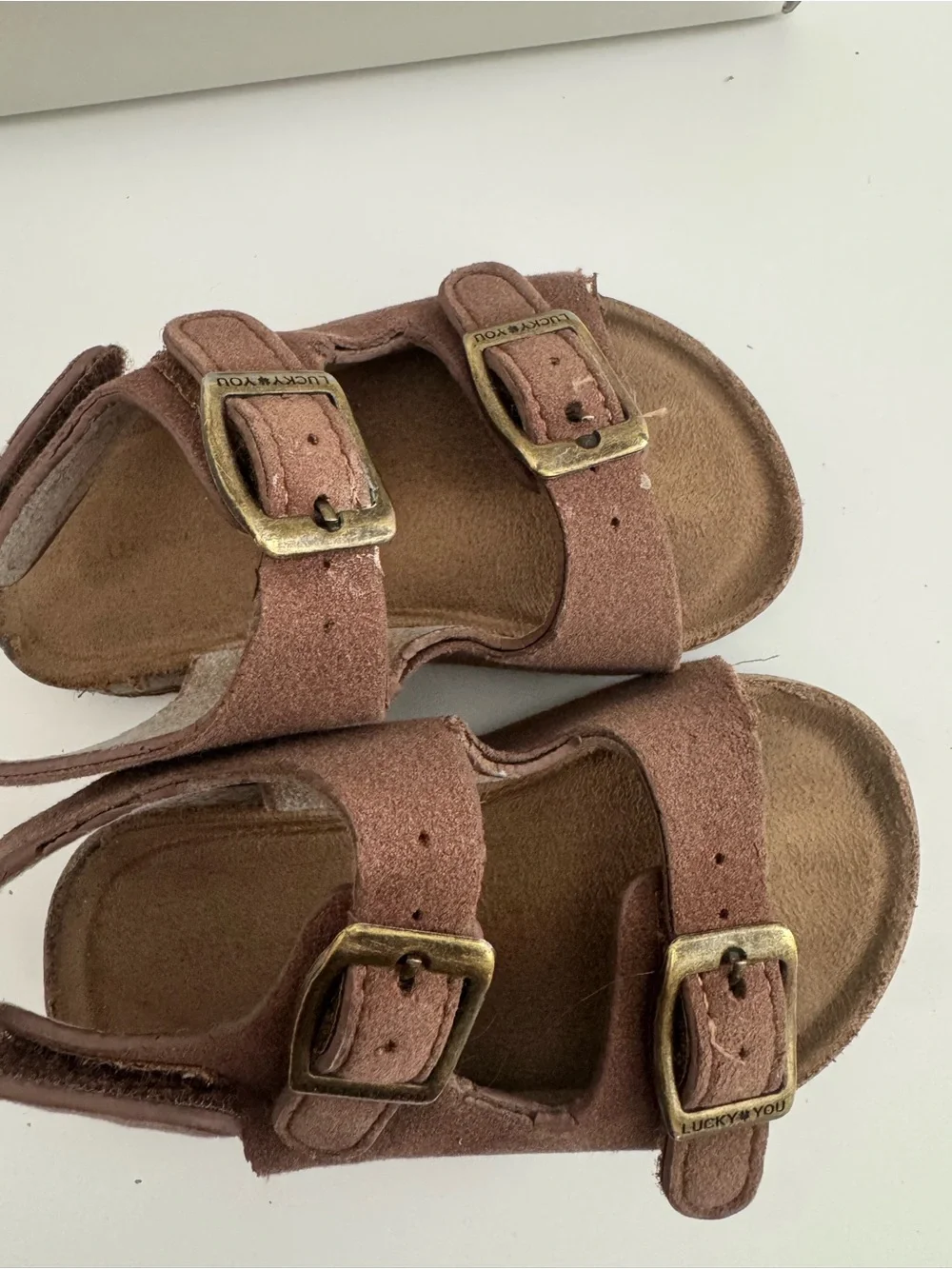 Lucky Brand Brown Double-Buckle Kids Sandals